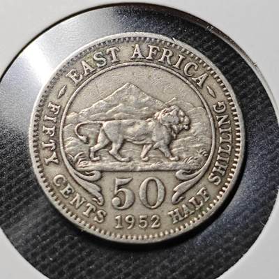 KK钱币收藏小铺  第368场  2月预留时间 周末发货 -  1952英属东非0.5先令