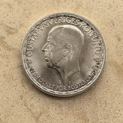道一币馆币章第一百五十五场 - UNC 瑞典1946年古斯塔夫五世2克朗银币