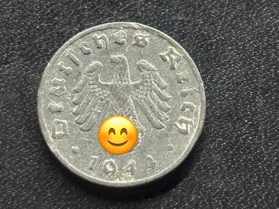 邮泉阁限时拍卖第三十五场补 德国硬币（第三帝国）专场（硬币在国外。请付邮费6元。） - 德国第三帝国1944年1芬尼A版