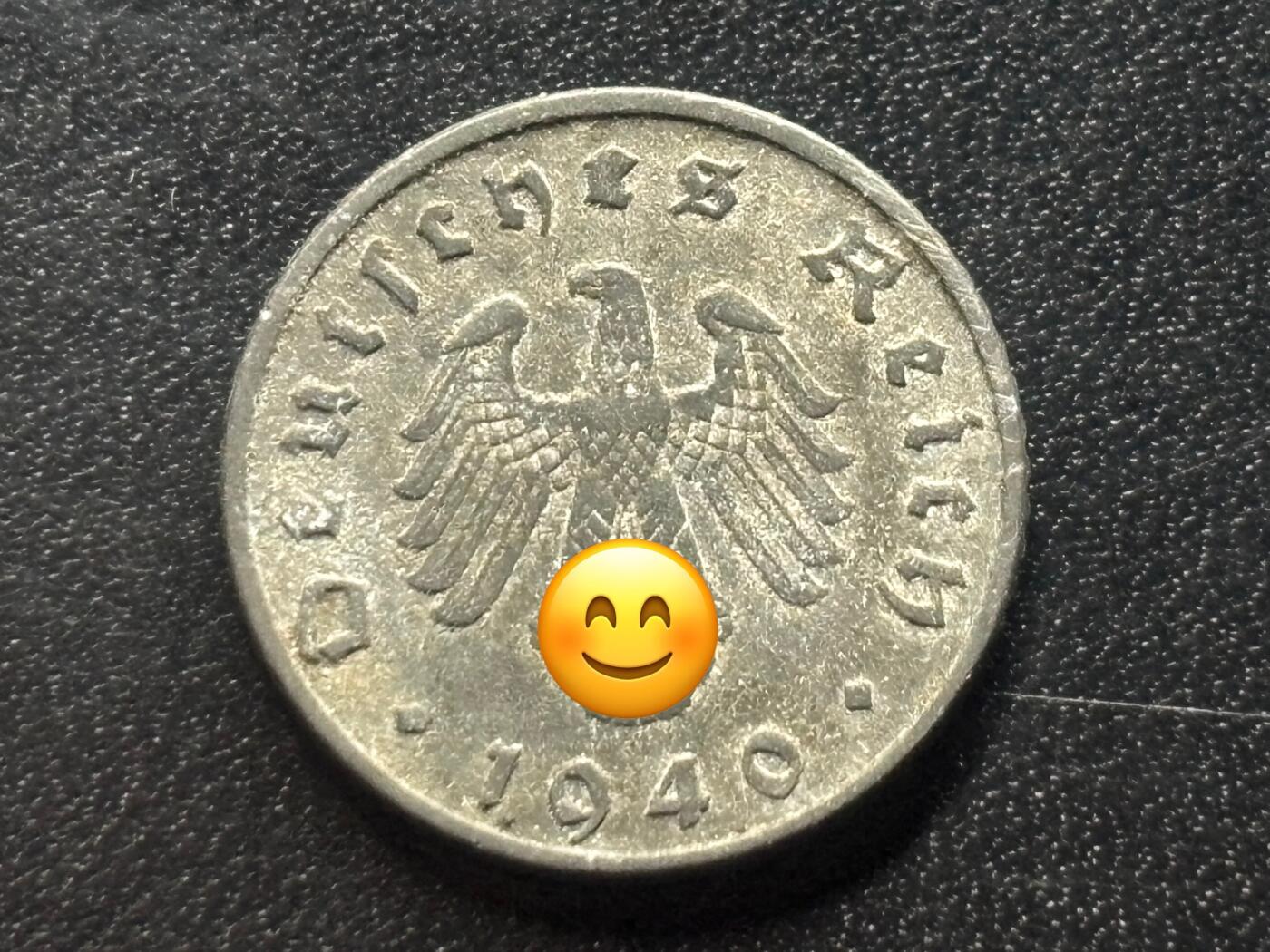 邮泉阁限时拍卖第三十五场补 德国硬币（第三帝国）专场（硬币在国外。请付邮费6元。） 德国第三帝国1940年10芬尼F版