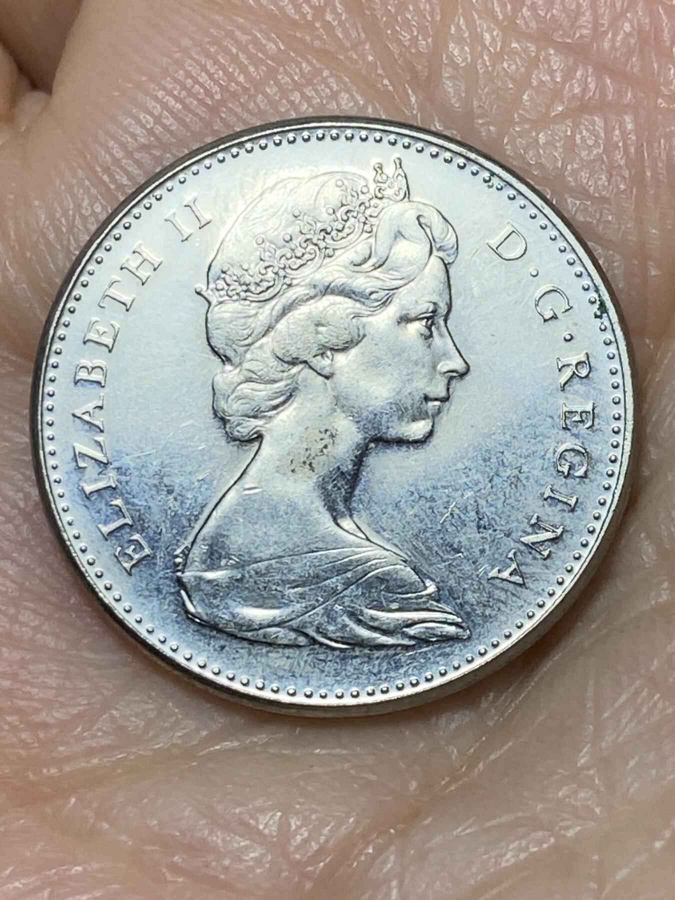 2025年第一百二十八场(总第一百五十四场）外国好品散币、邮币封和邮票场(免佣金) 加拿大🇨🇦1967年5分(联邦百年纪念币)