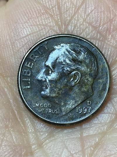 2025年第一百二十七场(总第一百五十三场）外国好品章牌、散币(免佣金) - 美国🇺🇸1997年1角(罗斯福1角第二版，D标丹佛造)