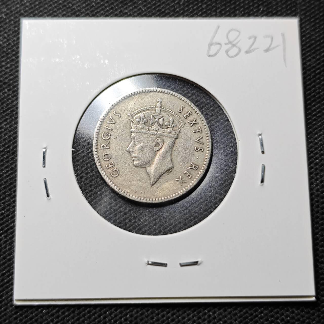 KK钱币收藏小铺  第368场  2月预留时间 周末发货  1952英属东非0.5先令