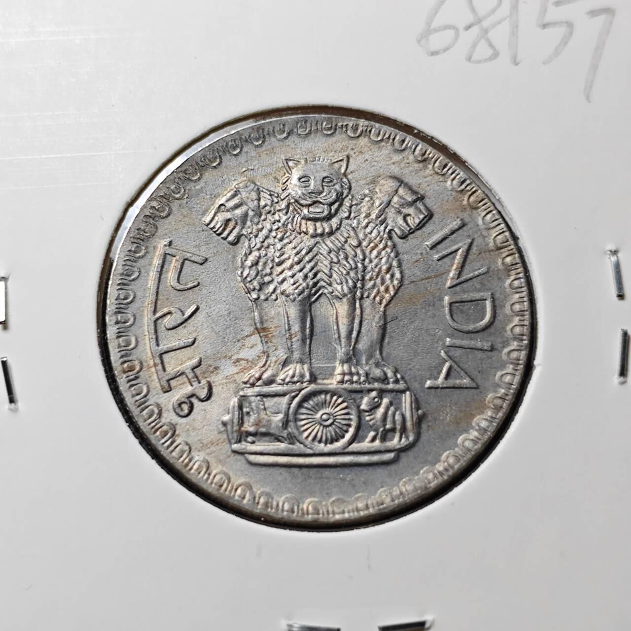 KK钱币收藏小铺  第368场  2月预留时间 周末发货  1976印度1卢比 大卢比 好品