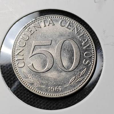 KK钱币收藏小铺  第368场  2月预留时间 周末发货 -  1967玻利维亚50分 好品