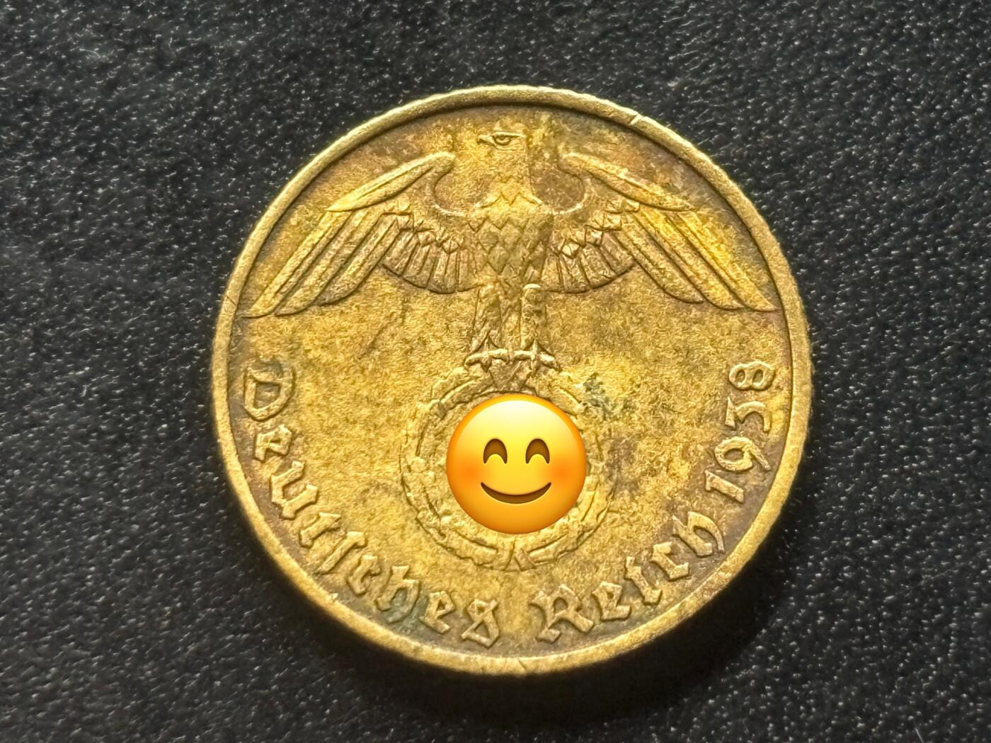 邮泉阁限时拍卖第三十五场补 德国硬币（第三帝国）专场（硬币在国外。请付邮费6元。） 德国第三帝国1938年5芬尼A版