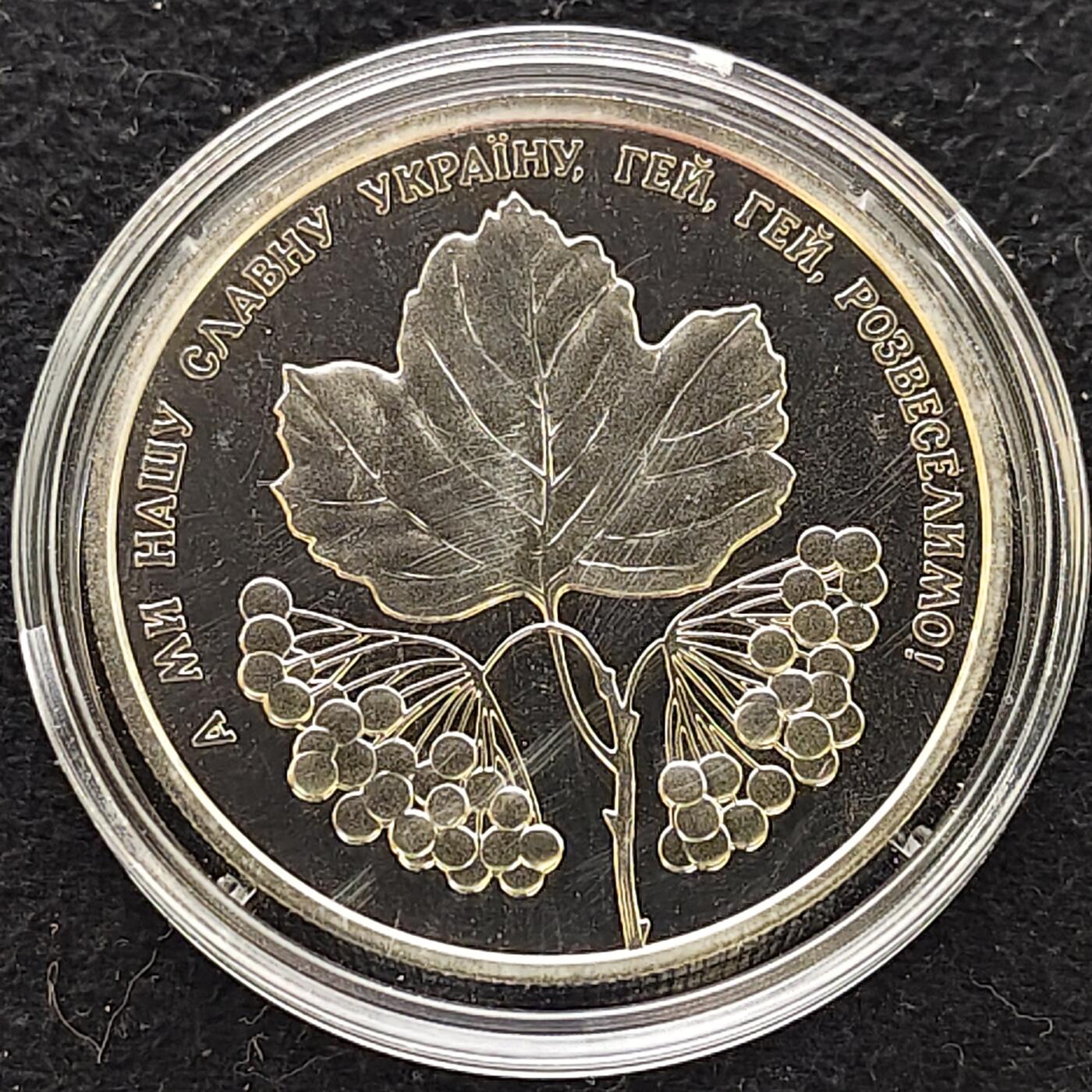 【全场包邮】纯粹捡漏拍477场（免费代拍第14场）调整中 乌克兰2022年5格里夫纳“哦，草地上的红接骨木花”（接骨木花​​含义为坚韧不屈不挠​​）官方卡装PL纪念币