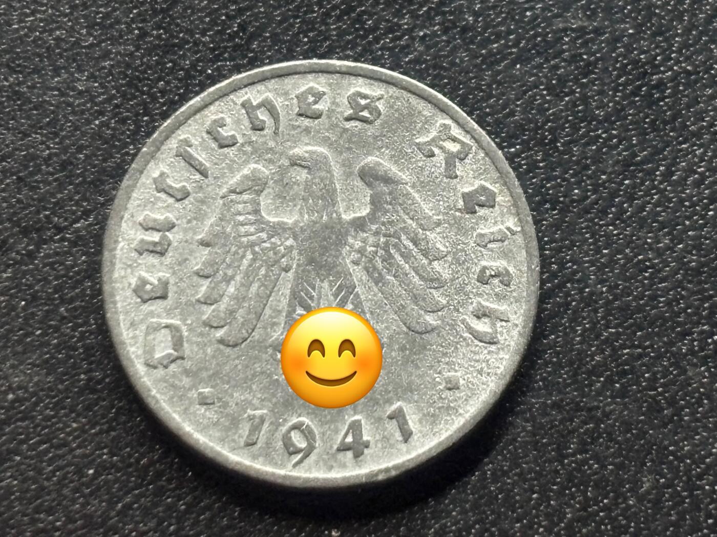 邮泉阁限时拍卖第三十五场补 德国硬币（第三帝国）专场（硬币在国外。请付邮费6元。） 德国第三帝国1941年1芬尼D版