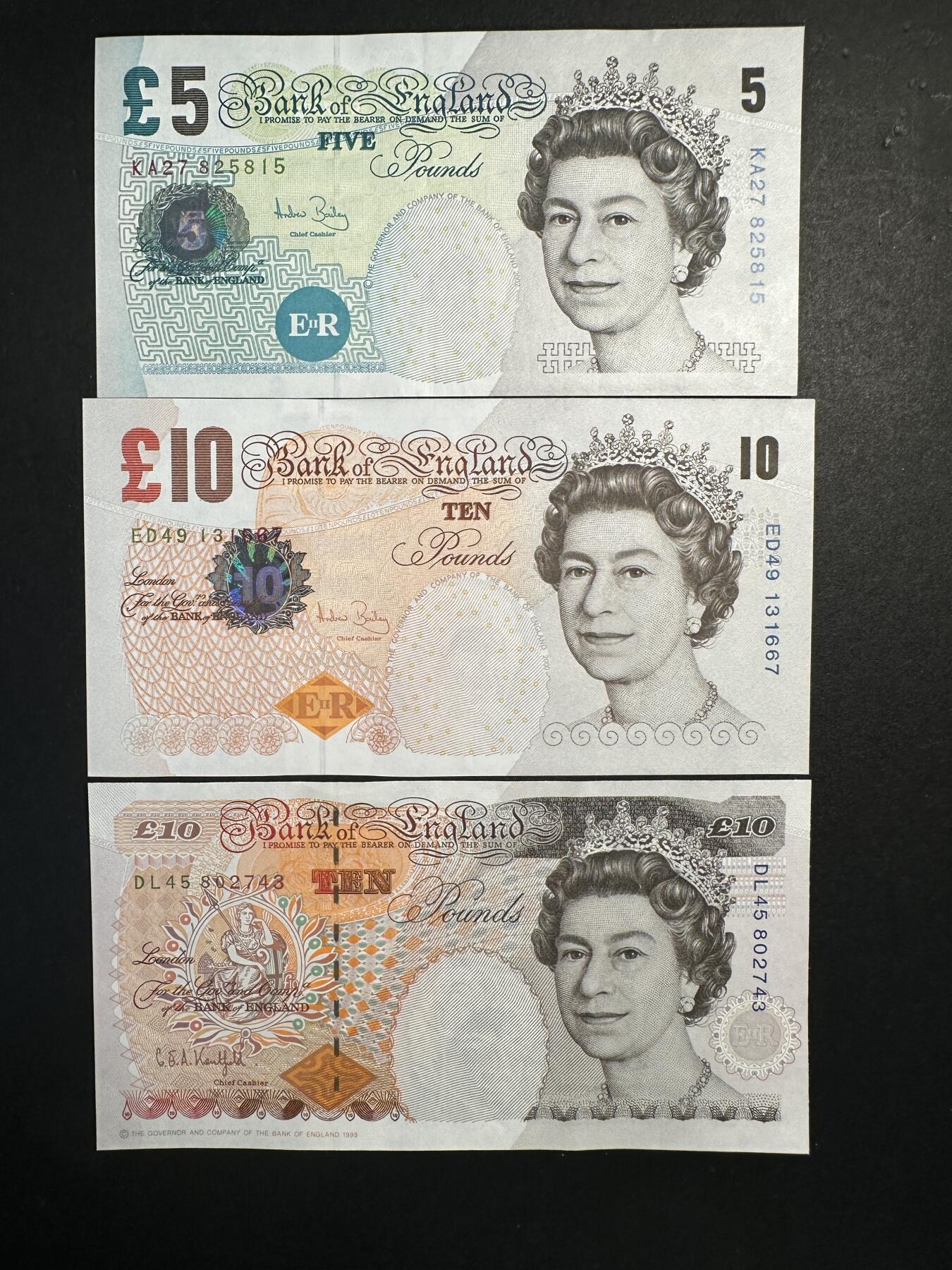 蒂克钱币-第47场 外国平价纸币拍卖 英国 25英镑纸币 全新 