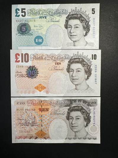 蒂克钱币-第47场 外国平价纸币拍卖 - 英国 25英镑纸币 全新 