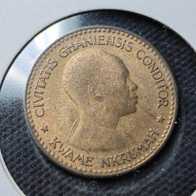 KK钱币收藏小铺  第368场  2月预留时间 周末发货 -  1958加纳1/2便士铜币