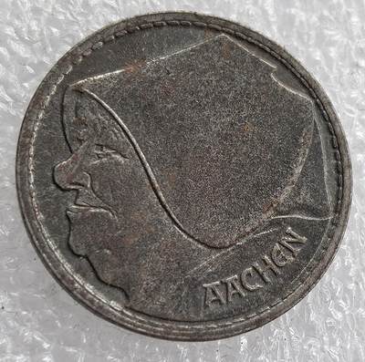 外国优质老铜币银币，周六九点倒数截拍，满百包邮，可寄存半年，喜欢朋友微信扫描二维码可直接参拍 - 德国亚琛市1920年1格罗申