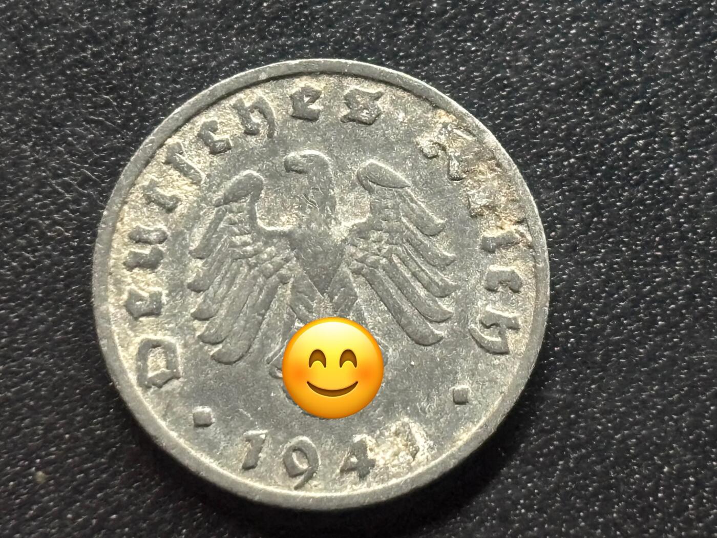 邮泉阁限时拍卖第三十五场补 德国硬币（第三帝国）专场（硬币在国外。请付邮费6元。） 德国第三帝国1941年1芬尼B版