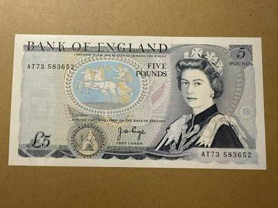 【礼羽收藏】🌏世界钱币拍卖第111期 - 英国D序 5镑 全新unc