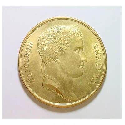 法国拿破仑金叶冠+加冕仪式 高浮雕精制大铜章 40MM - 法国拿破仑金叶冠+加冕仪式 高浮雕精制大铜章 40MM