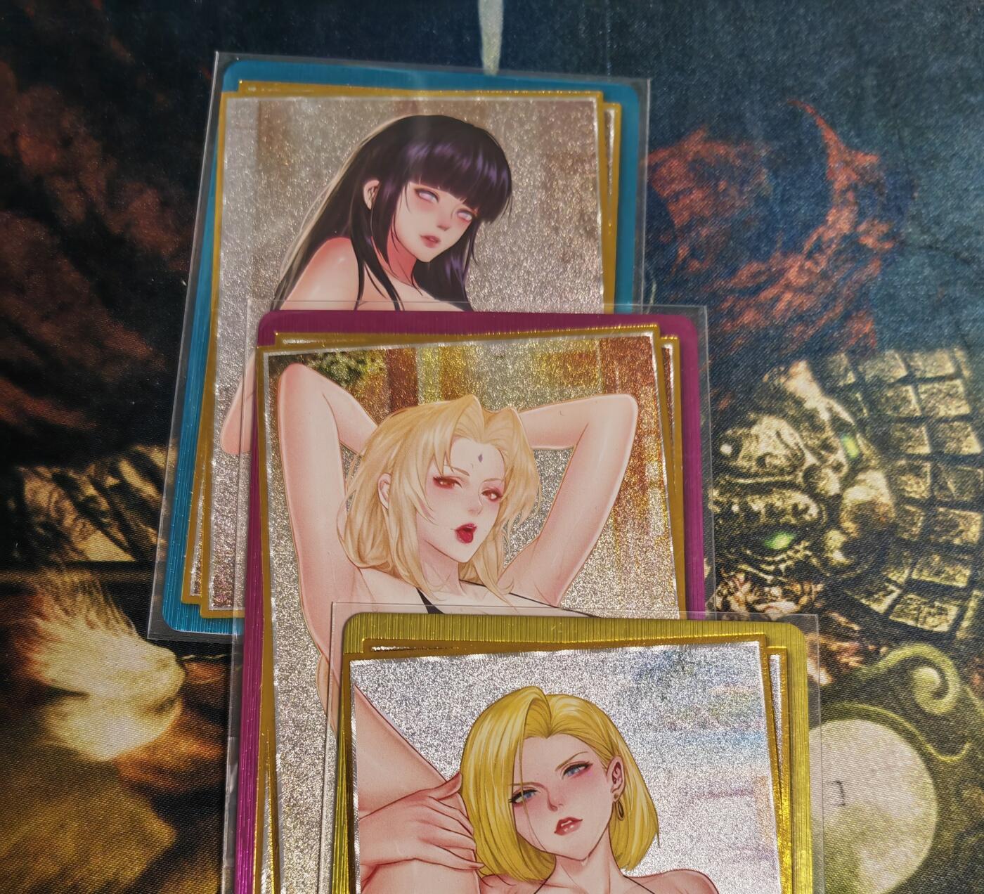 阳大大卡牌拍卖第82期（持续收拍品，周五晚上九点截拍，进群福利早知道） 同人原创 日向+千手+18号 大灯清凉3张