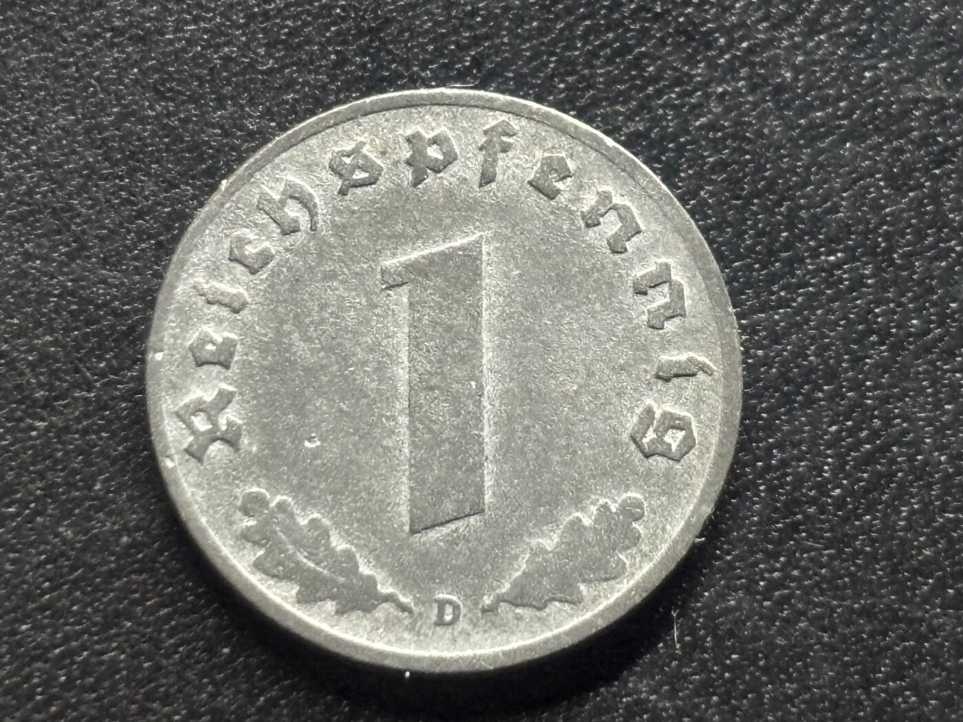 邮泉阁限时拍卖第三十五场补 德国硬币（第三帝国）专场（硬币在国外。请付邮费6元。） 德国第三帝国1941年1芬尼D版