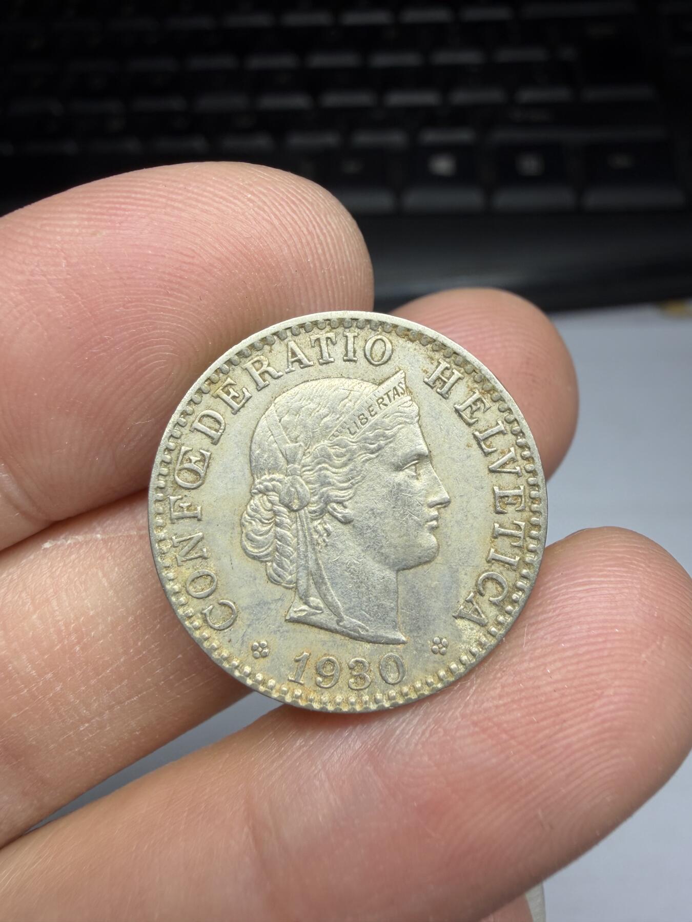 2025年集古藏今外币拍卖第十期-第5场—（总第285拍），可以寄存60天，满160元包邮。 1930年瑞士20生丁