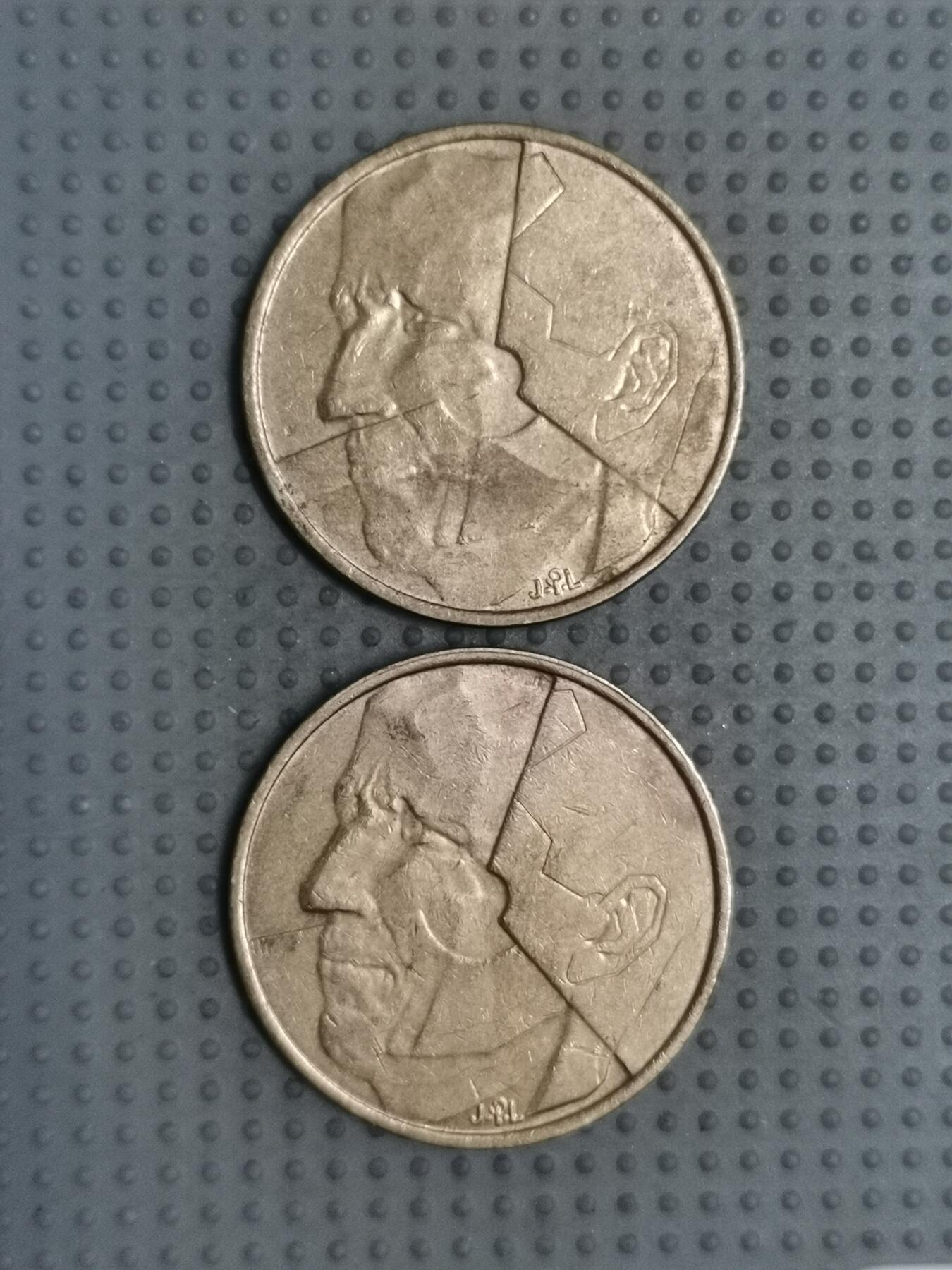 2025年第114场各国散币拍卖（总第114场） 比利时1986年5法郎2枚