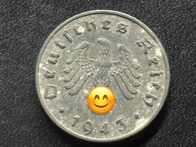 邮泉阁限时拍卖第三十五场补 德国硬币（第三帝国）专场（硬币在国外。请付邮费6元。） - 德国第三帝国1943年10芬尼A版