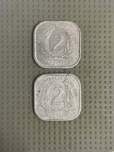 2025年第113场各国散币拍卖（总第113场） - 英属东加勒比2分2枚