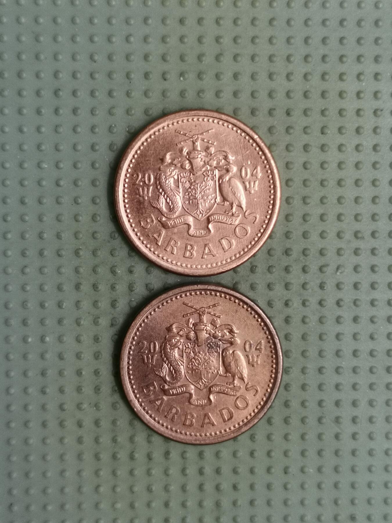 2025年第113场各国散币拍卖（总第113场） 巴巴多斯2004年1分2枚