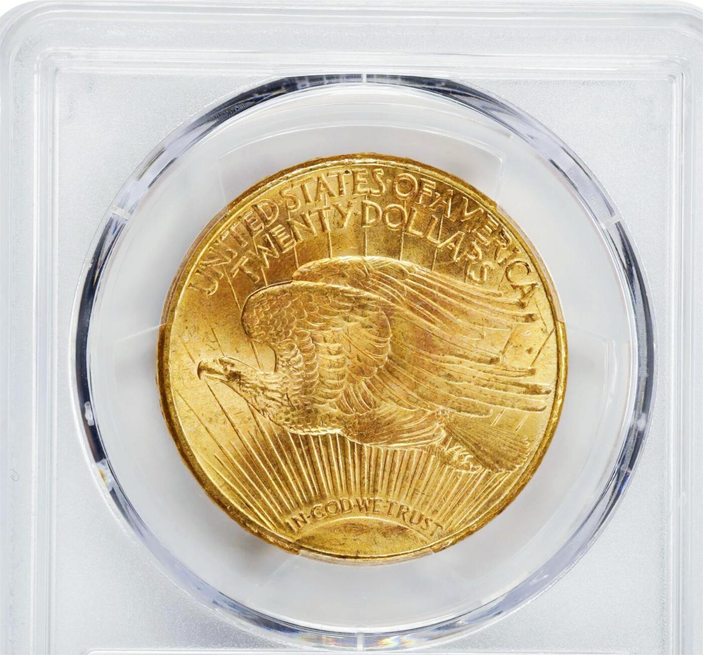 【Blue Auction】世界纸币精拍第749期——18级TOP拍卖/信誉/品质/专业/高效💫  【冠军分仅66+ 仅7枚更高分】美国 1916-S 20美金 重33.44克 行走自由女神双鹰金币 旧金山造币厂 光度感人 细节清晰 底板丝滑 PCGS MS66 收藏级高分（66+拍了10.8万美金 多半分溢价太多 此枚性价比高很多）