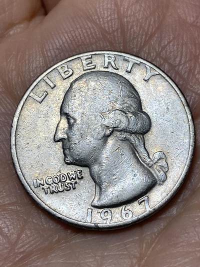 2025年第一百二十八场(总第一百五十四场）外国好品散币、邮币封和邮票场(免佣金) - 美国🇺🇸1967年1/4元(华盛顿1/4元第二版，无标版)