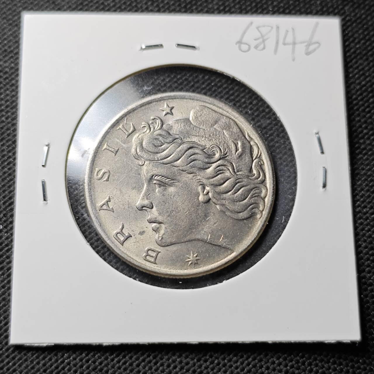 KK钱币收藏小铺  第368场  2月预留时间 周末发货  1974巴西1克鲁塞罗 好品