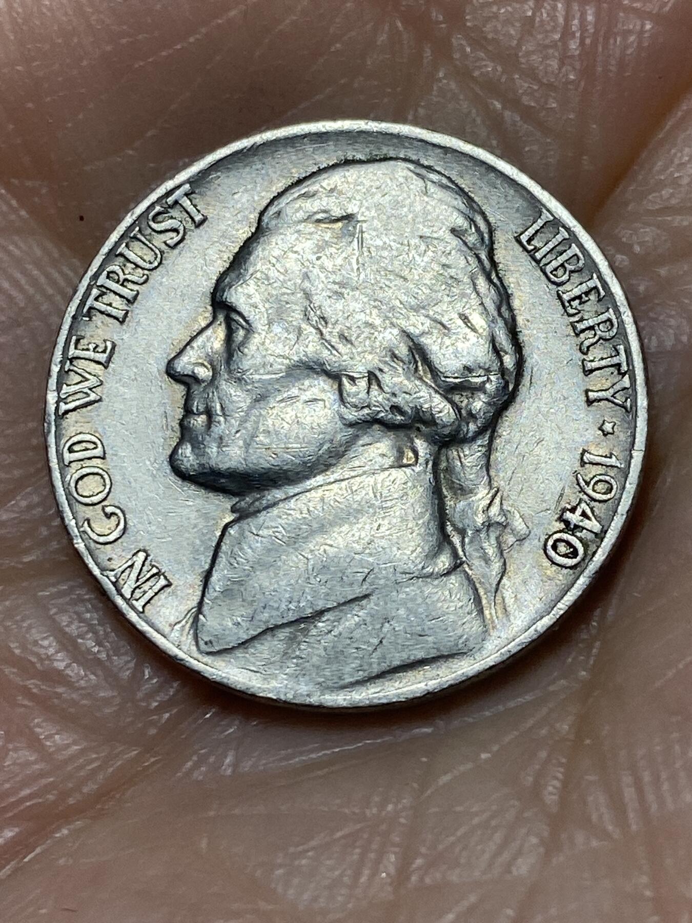 2025年第一百二十八场(总第一百五十四场）外国好品散币、邮币封和邮票场(免佣金) 美国🇺🇸1940年5分(杰斐逊5分第一版，无标)