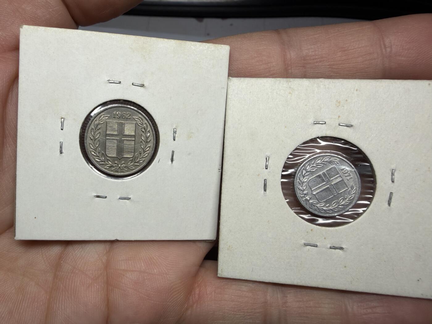 2025年集古藏今外币拍卖第十期-第6场—（总第286拍），可以寄存60天，满160元包邮。 冰岛2枚