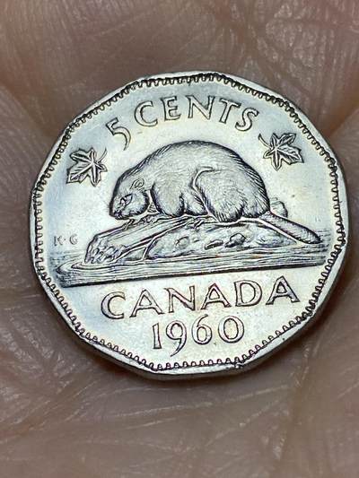 2025年第一百二十八场(总第一百五十四场）外国好品散币、邮币封和邮票场(免佣金) - 加拿大🇨🇦1960年5分(伊丽莎白二世青年桂冠第二版)