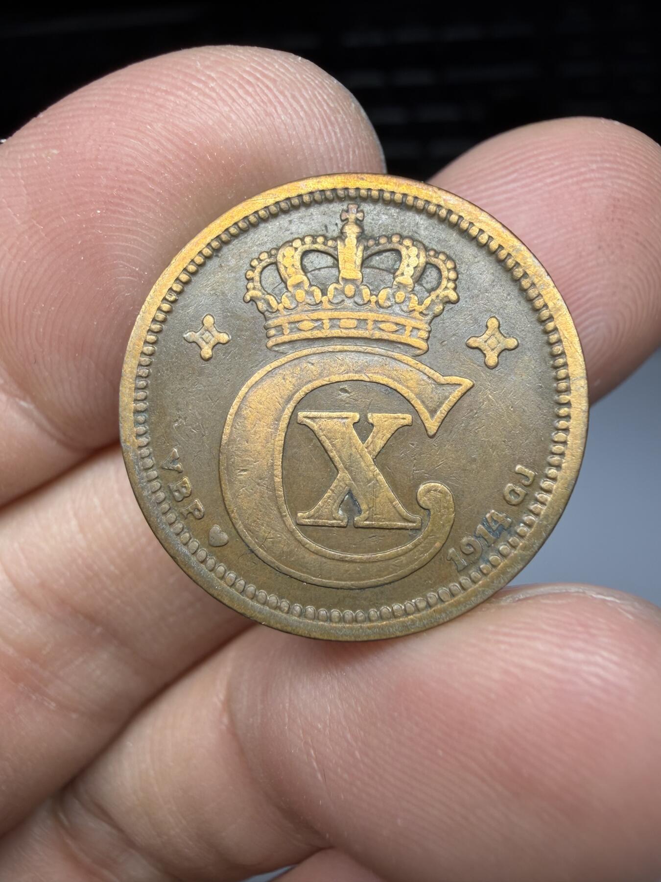 2025年集古藏今外币拍卖第十期-第6场—（总第286拍），可以寄存60天，满160元包邮。 1914年丹麦2欧尔