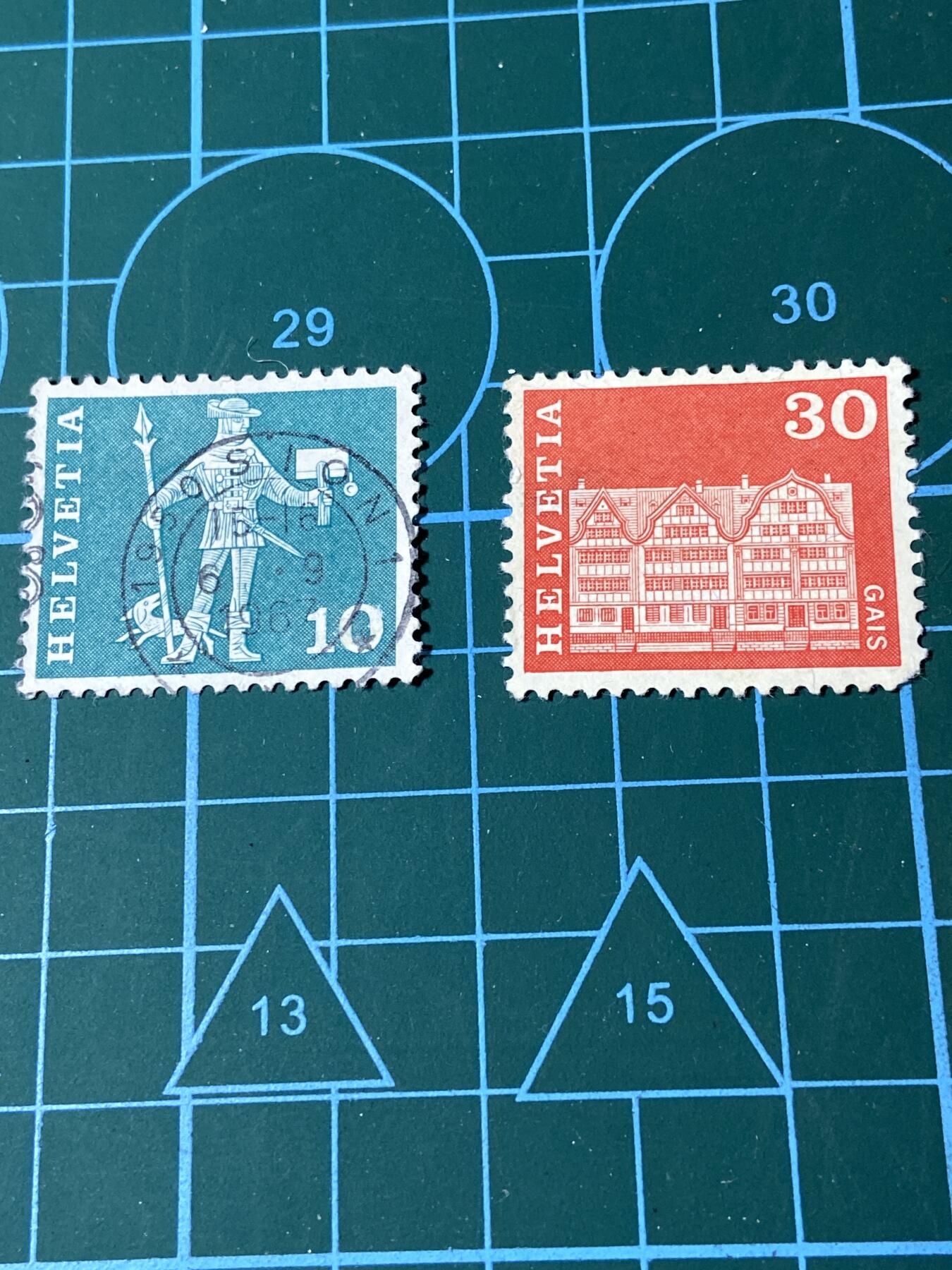 2025年第一百二十八场(总第一百五十四场）外国好品散币、邮币封和邮票场(免佣金) 瑞士🇨🇭邮票2枚