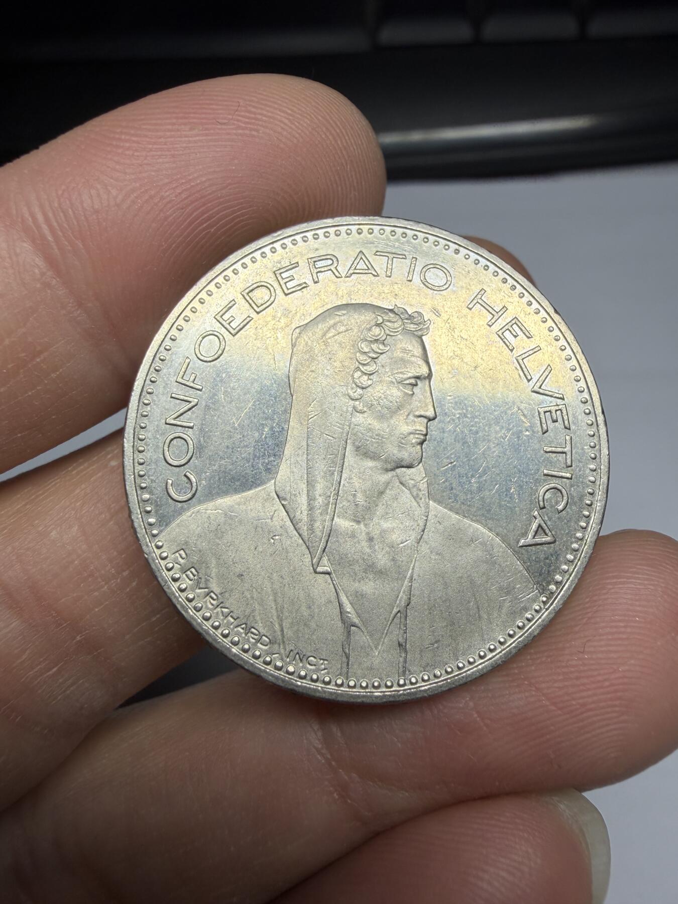 2025年集古藏今外币拍卖第十期-第5场—（总第285拍），可以寄存60天，满160元包邮。 1994年瑞士5法郎