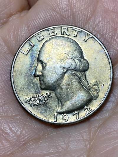 2025年第一百二十八场(总第一百五十四场）外国好品散币、邮币封和邮票场(免佣金) - 美国🇺🇸1972年1/4元(华盛顿1/4元，D标丹佛造)