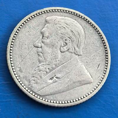 外国优质老铜币银币，周六九点倒数截拍，满百包邮，可寄存半年，喜欢朋友微信扫描二维码可直接参拍 - 南非1896年6便士银币