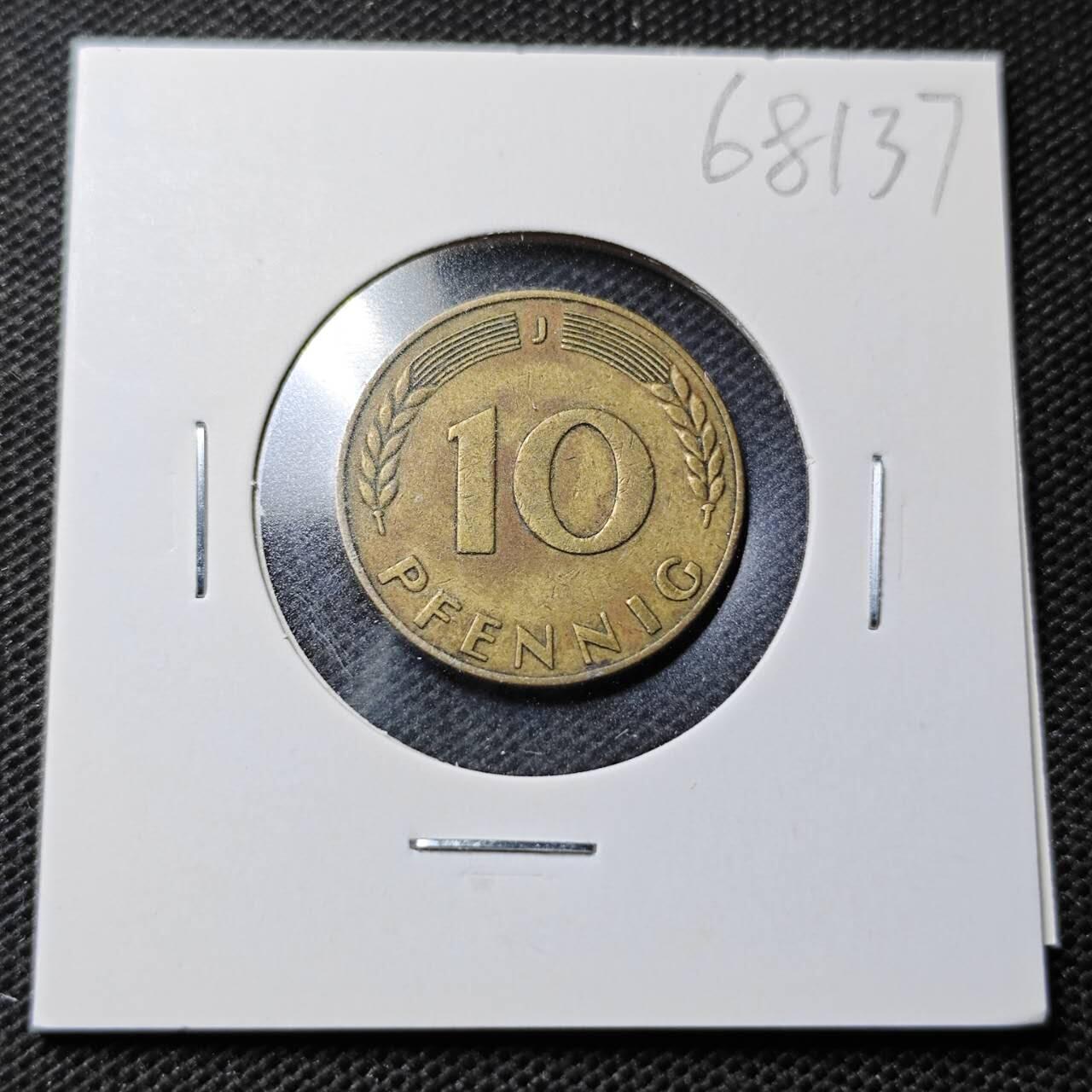 KK钱币收藏小铺  第368场  2月预留时间 周末发货  1949东德10芬尼 银行版