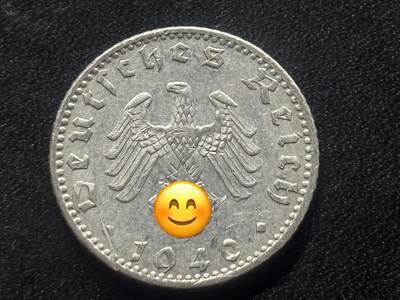 邮泉阁限时拍卖第三十五场补 德国硬币（第三帝国）专场（硬币在国外。请付邮费6元。） - 德国第三帝国1940年50芬尼A版