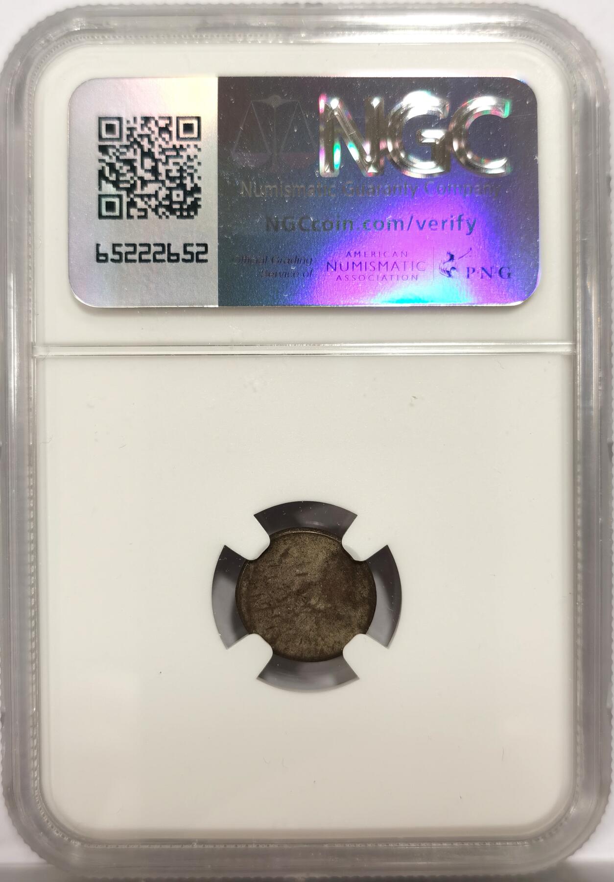 博洋堂世界钱币拍卖第146期（全场包邮） NGC AU58 柬埔寨1600年-1860年神鸟2PE银币，打制上佳，淡彩美品。