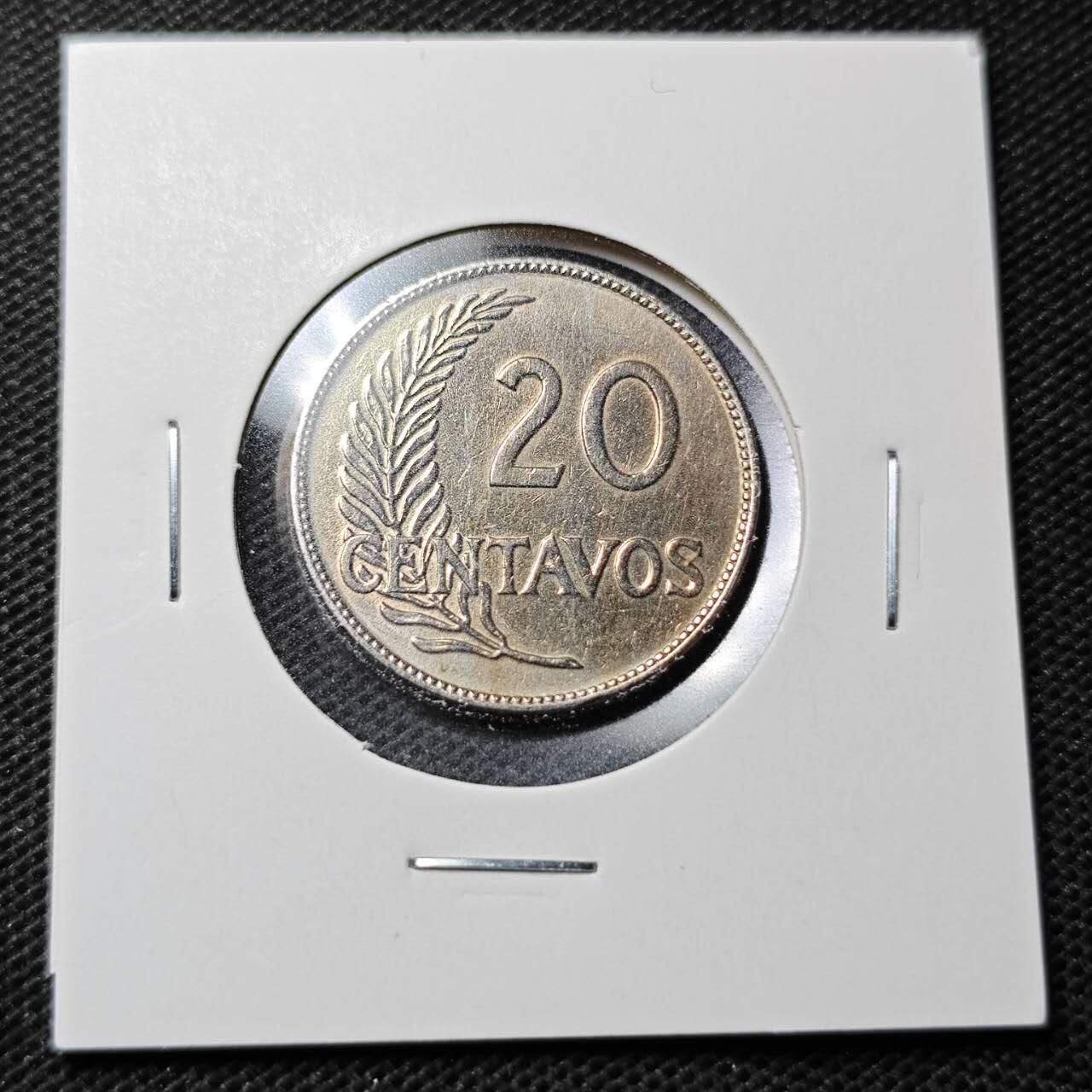 KK钱币收藏小铺  第368场  2月预留时间 周末发货  秘鲁20分镍币 图案清楚