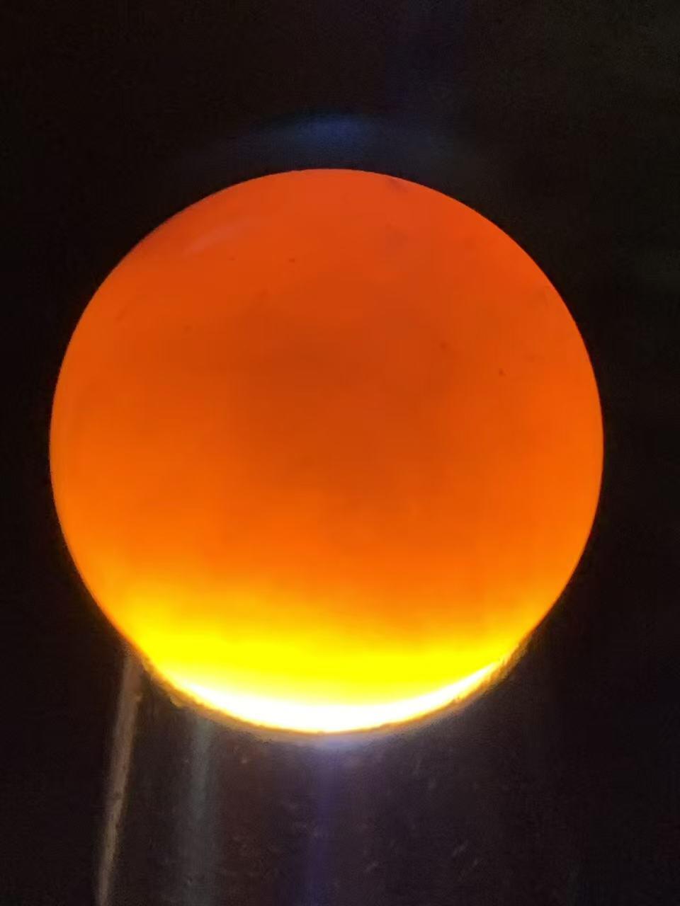 精美高玉化冻料飘紫罗兰战国红玛瑙圆珠一个