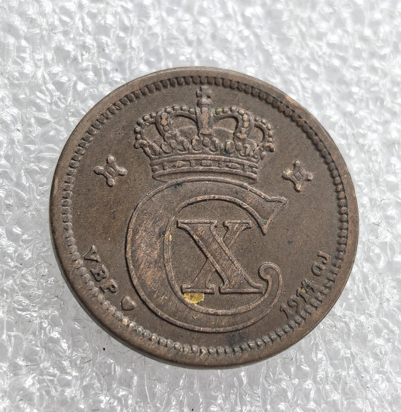 外国优质老铜币银币，周六九点倒数截拍，满百包邮，可寄存半年，喜欢朋友微信扫描二维码可直接参拍 丹麦皇冠版1914年2欧尔