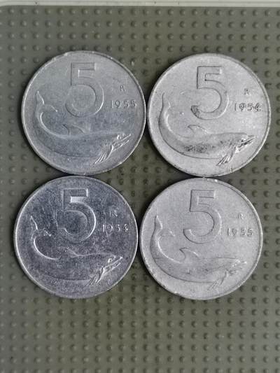 2025年第113场各国散币拍卖（总第113场） - 意大利5里拉4枚