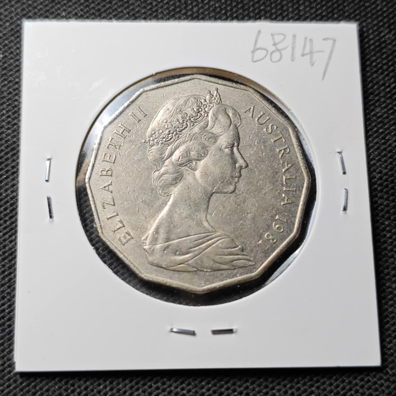 KK钱币收藏小铺  第368场  2月预留时间 周末发货  1981澳大利亚50便士