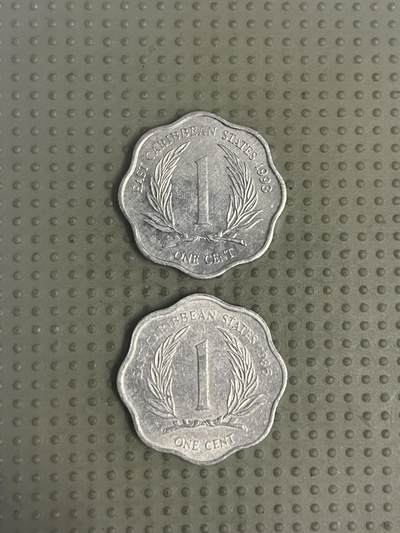 2025年第113场各国散币拍卖（总第113场） - 英属东加勒比1分2枚