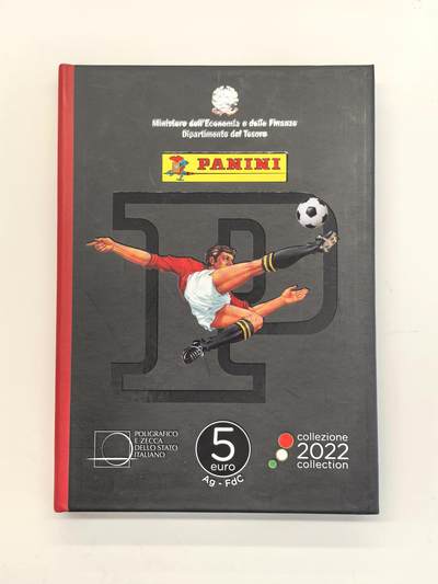 博洋堂世界钱币拍卖第146期（全场包邮） - 2022年意大利5欧X3枚银套币 出色意大利系列-意大利著名足球运动员帕尼尼（红白绿三色） 发行量：7000套 套装