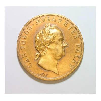 德国1974年 巴伐利亚帝选侯卡尔高浮雕精制大镀金章 40MM - 德国1974年 巴伐利亚帝选侯卡尔高浮雕精制大镀金章 40MM