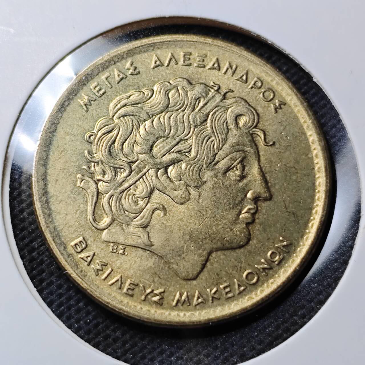 KK钱币收藏小铺  第368场  2月预留时间 周末发货  希腊100德拉克马 好品