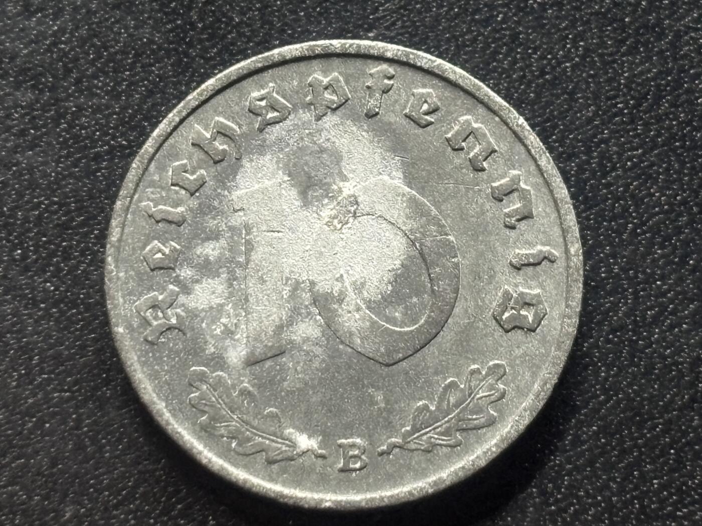 邮泉阁限时拍卖第三十五场补 德国硬币（第三帝国）专场（硬币在国外。请付邮费6元。） 德国第三帝国1940年10芬尼B版